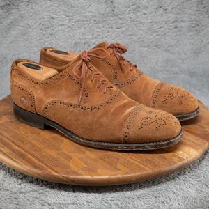 Velasca Milano Oxford Wingtip Brown Dress Shoes Size 43 (10 US) Handmade Italian